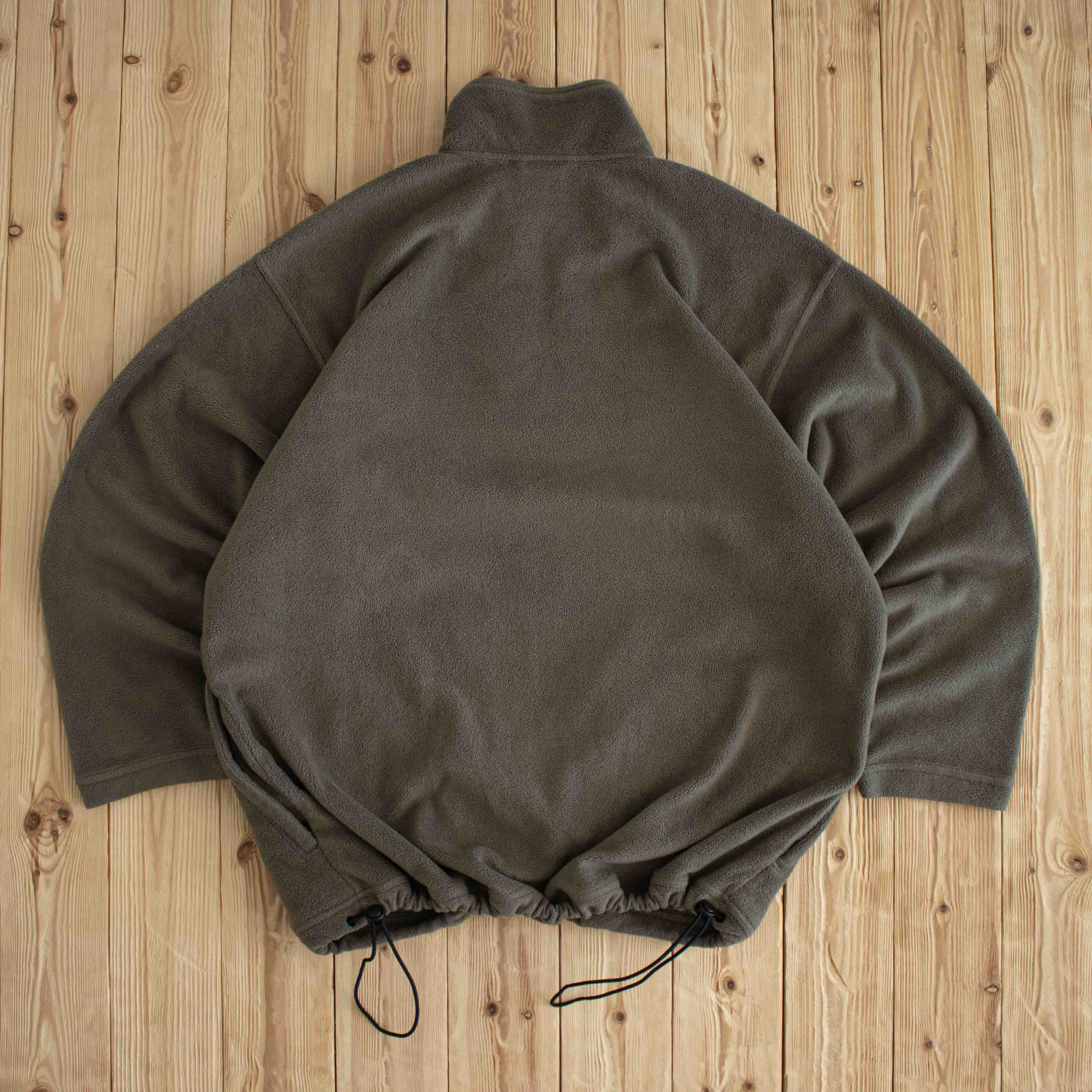 (XL) Adidas Vintage Fleece Embroidered Quarter-Zip Brown