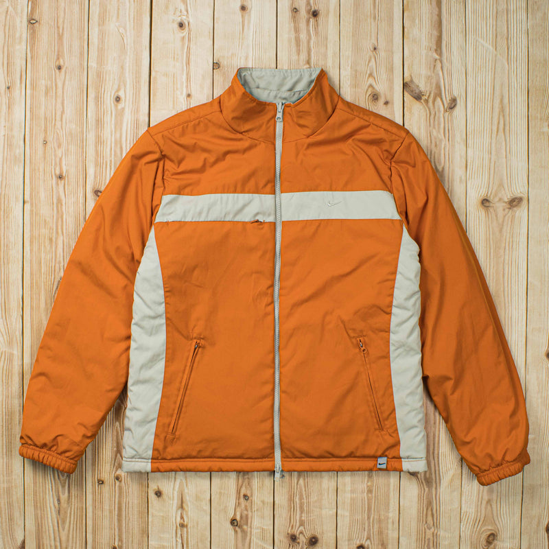 (M) Vintage Reversible Nike Essential Embroidered Puffer Jacket