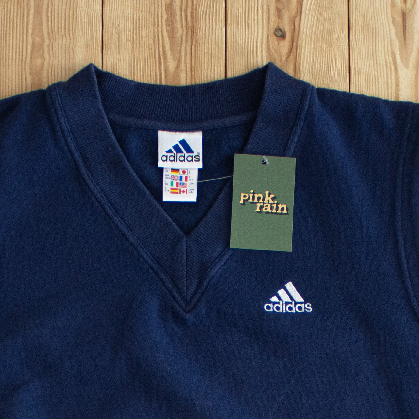 (M) Adidas Vintage Embroidered Vest Blue