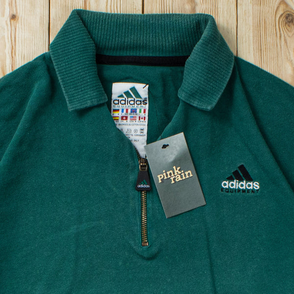 (M) Vintage Adidas Equipment Embroidered Quarter-Zip Sweatshirt
