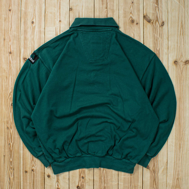 (M) Vintage Adidas Equipment Embroidered Quarter-Zip Sweatshirt