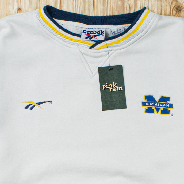 (L) Vintage Reebok Michigan Essential Embroidered Sweatshirt