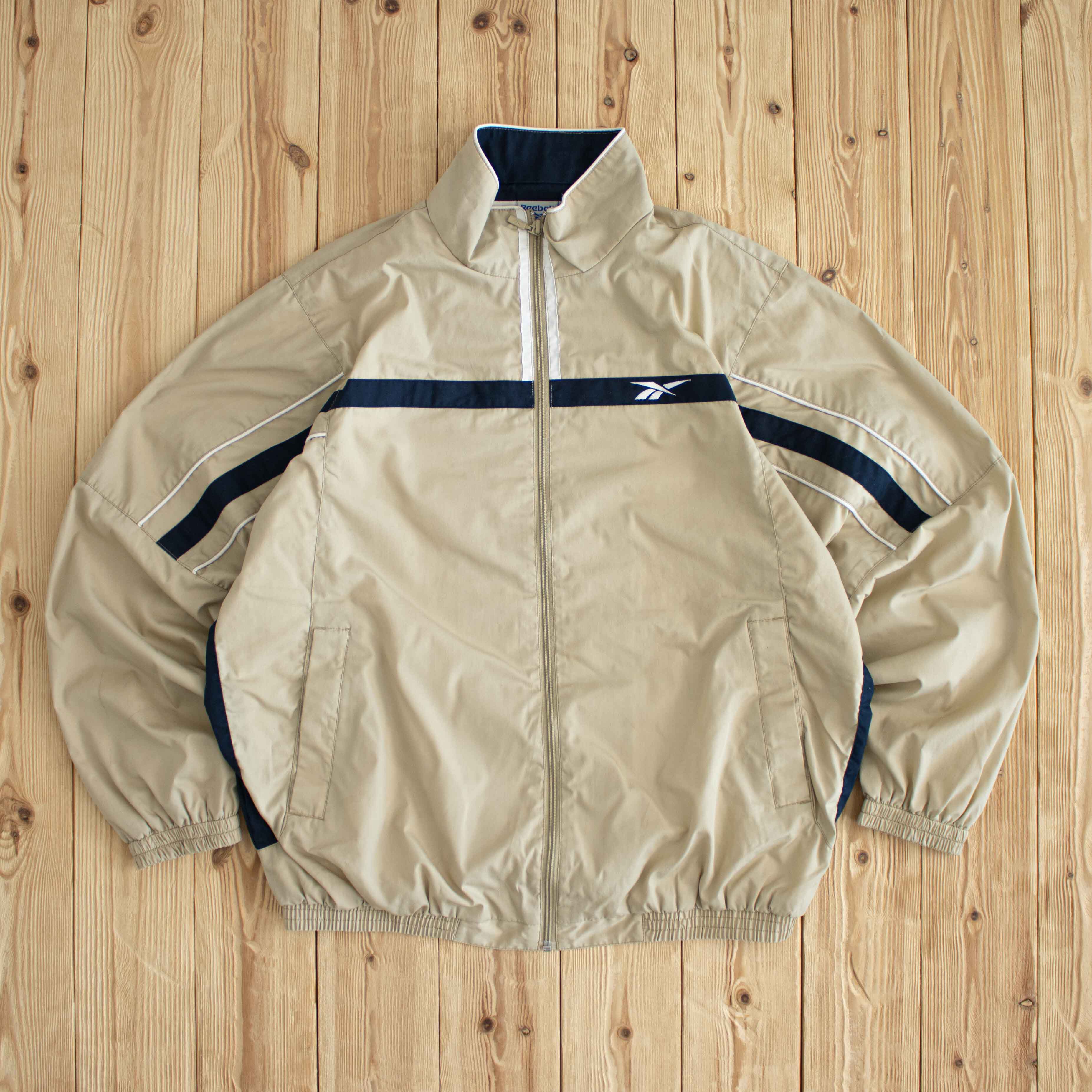 (L) Reebok Vintage Embroidered Jacket Beige