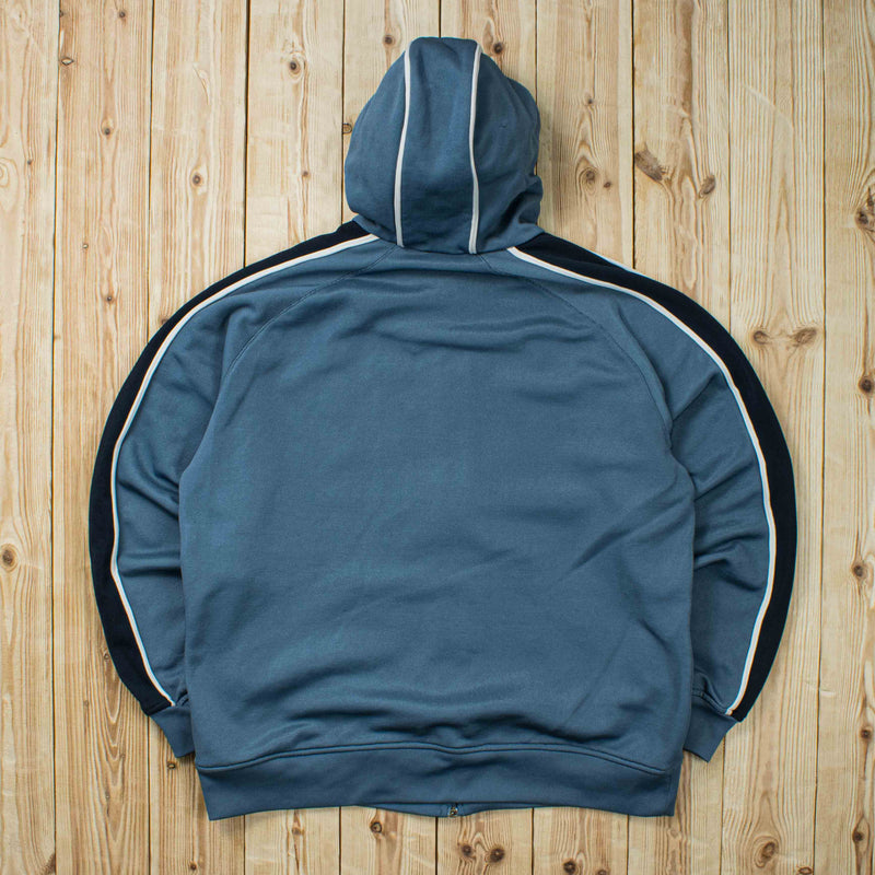 (L) Vintage Nike Spell Out Embroidered Full-Zip Hoodie
