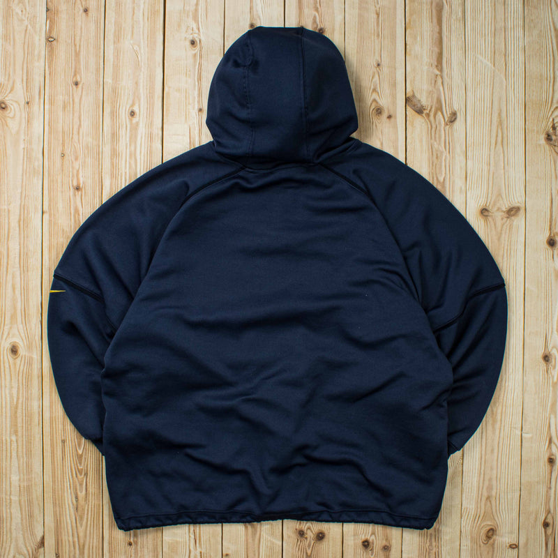 (XL) Vintage Nike Spell Out Embroidered Full-Zip Hoodie