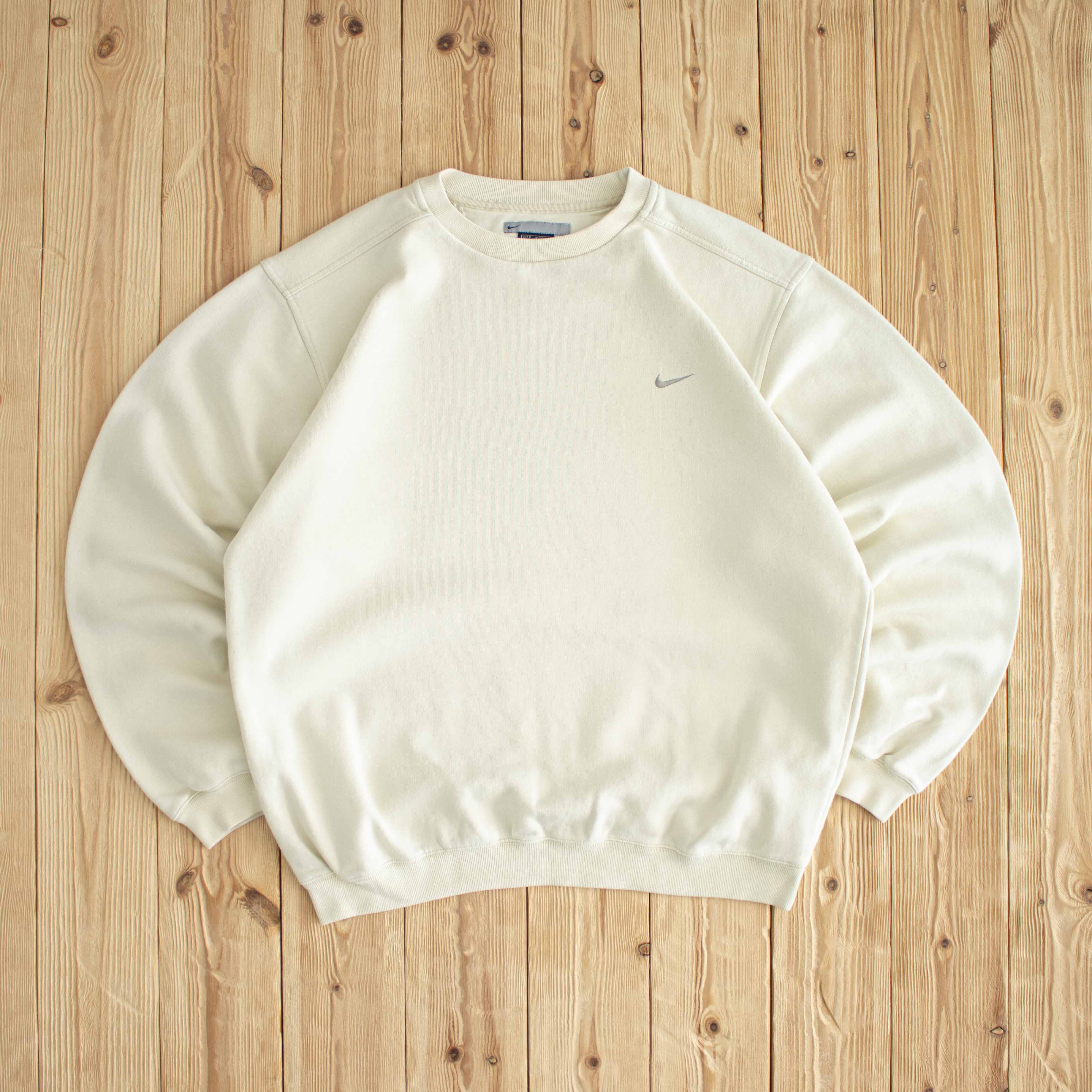(M/L) Nike Vintage Essential Embroidered Sweatshirt Beige