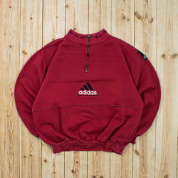 (S) Vintage Adidas Equipment Embroidered Quarter-Zip Sweatshirt