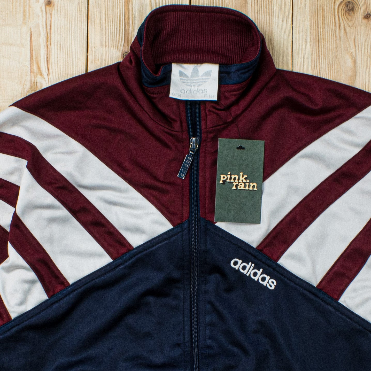 (S) Vintage Adidas Essential Embroidered Full-Zip Sweatshirt