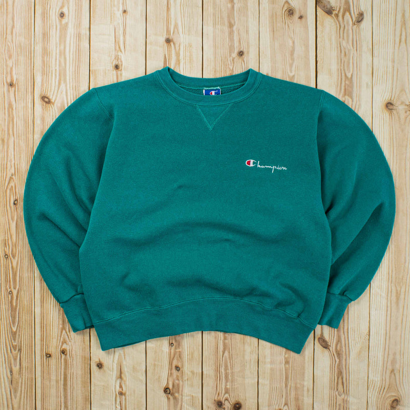 (S) Vintage Champion Essential Embroidered Sweatshirt