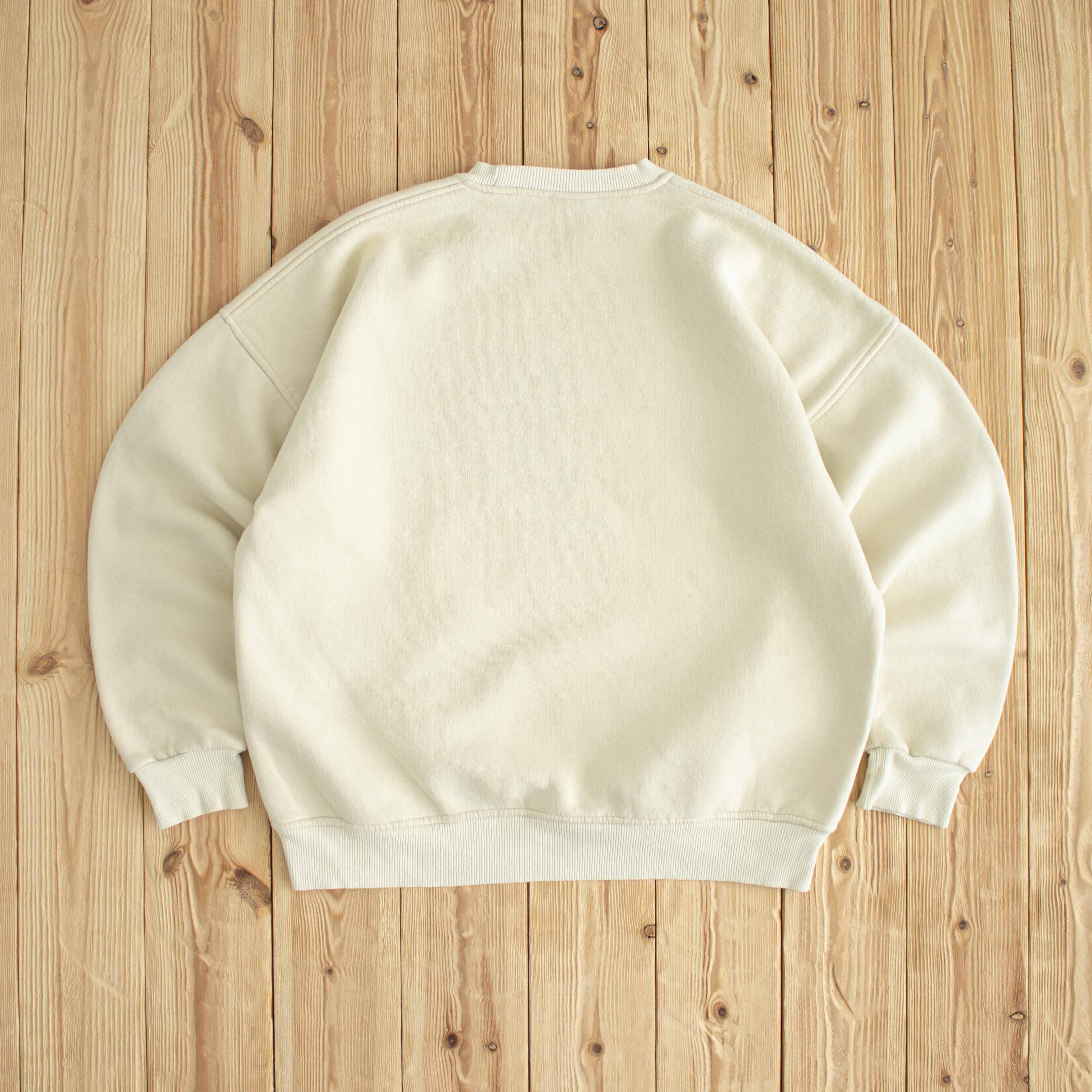 (M) Nike Spell Out Vintage Embroidered Sweatshirt Beige