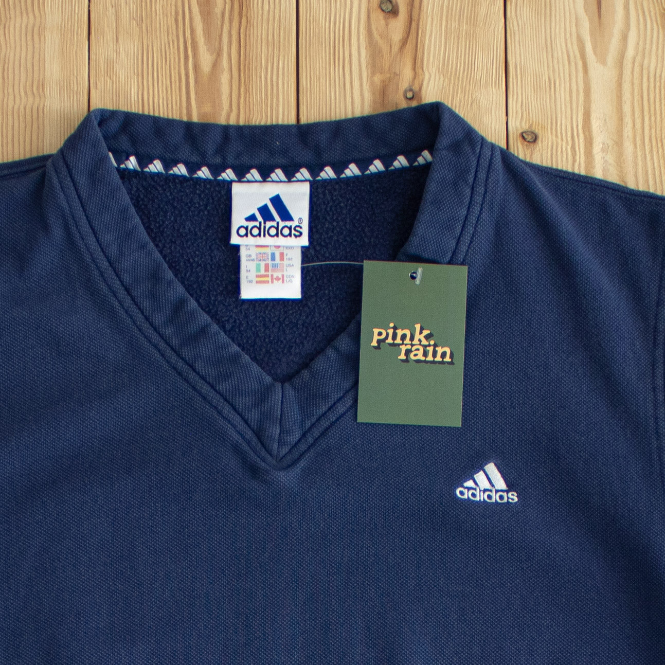 (M) Adidas Vintage Embroidered Vest Blue