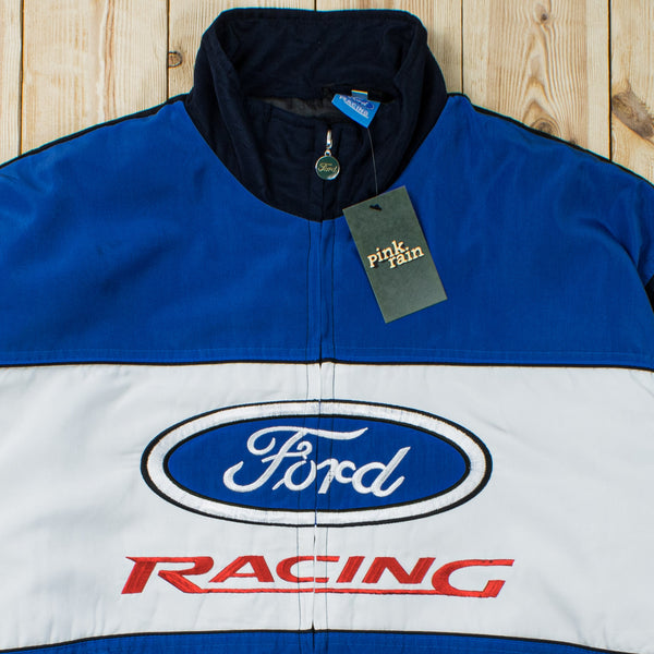 (XL) Vintage Ford Racing Embroidered Puffer Jacket