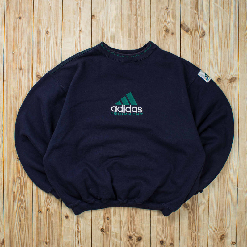 (L) Vintage Adidas Equipment Embroidered Sweatshirt