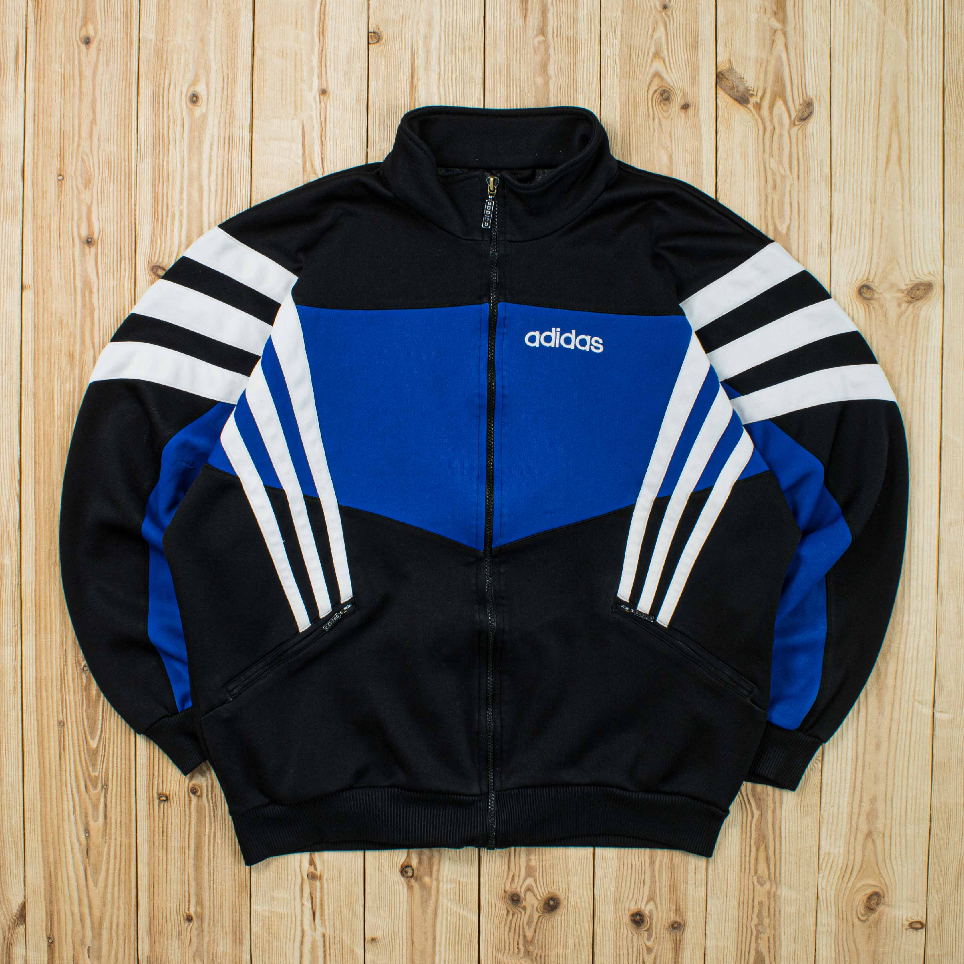 (M) Vintage Adidas Embroidered Full-Zip Sweatshirt