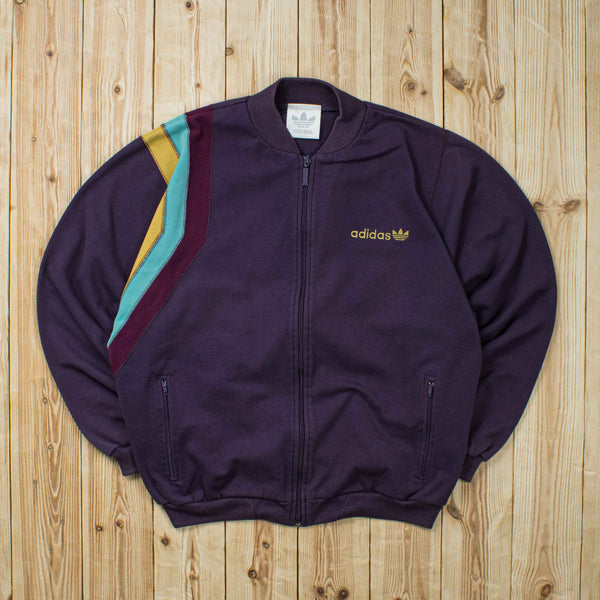 (M) Vintage Adidas Essential Embroidered Full-Zip Sweatshirt