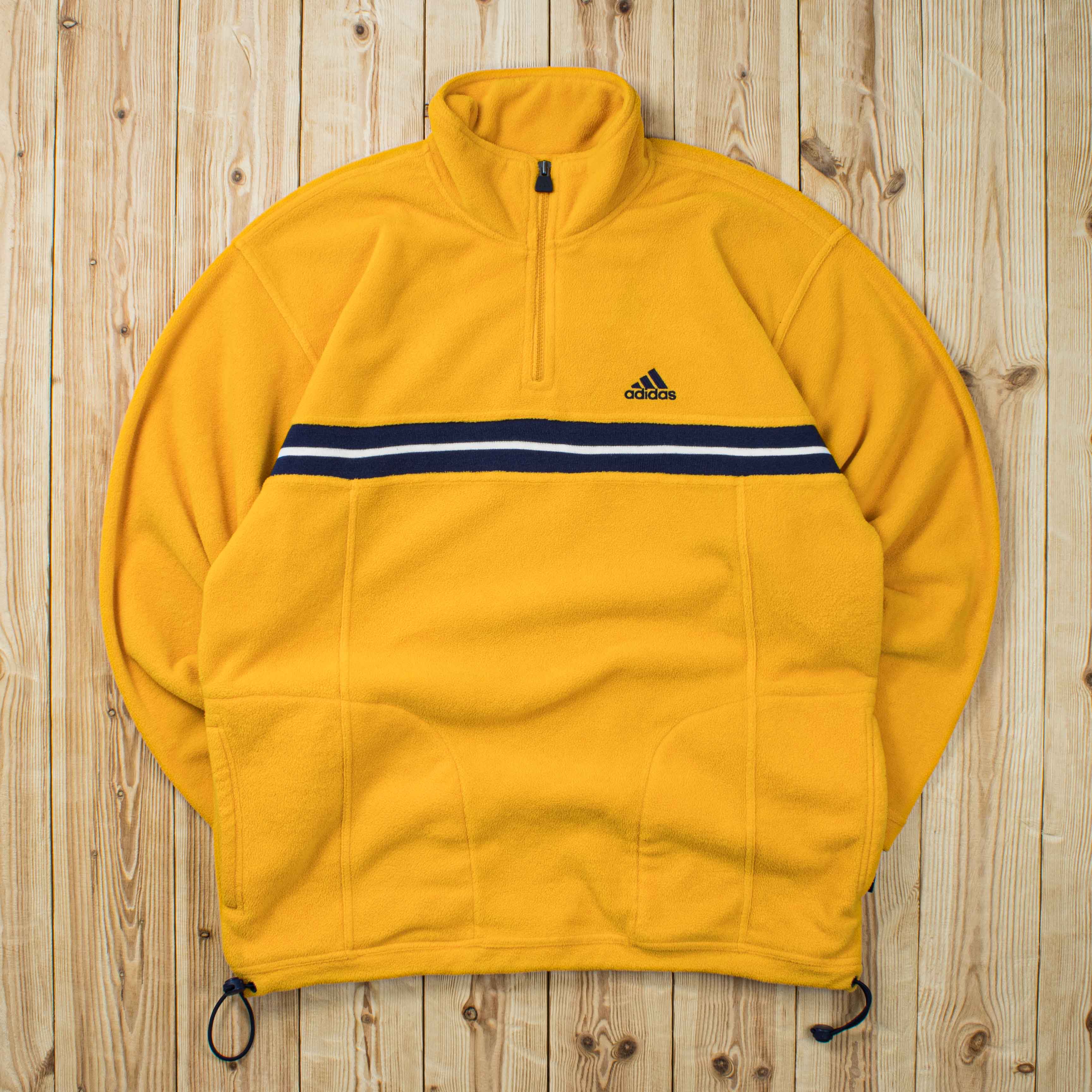 (L) Vintage Adidas Essential Embroidered Fleece Quarter-Zip