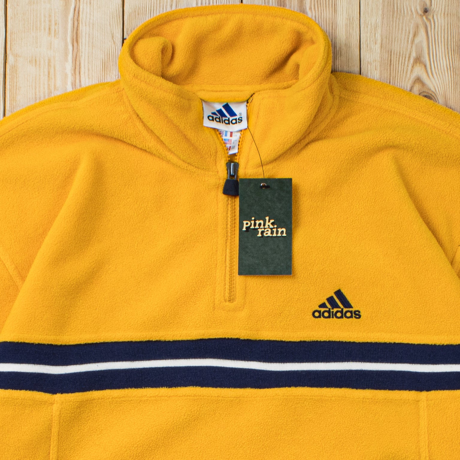 (L) Vintage Adidas Essential Embroidered Fleece Quarter-Zip