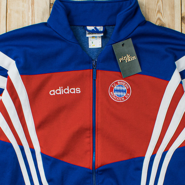 (L) 1996 Adidas F.C. Bayern Embroidered Full-Zip Sweatshirt