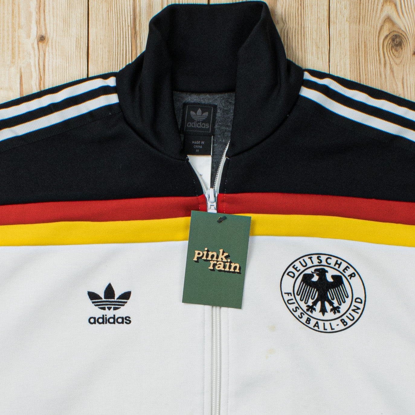 (M) Vintage Adidas Germany Embroidered Full-Zip Sweatshirt