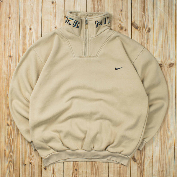 (L) Vintage Nike Essential Embroidered Quarter-Zip Sweatshirt