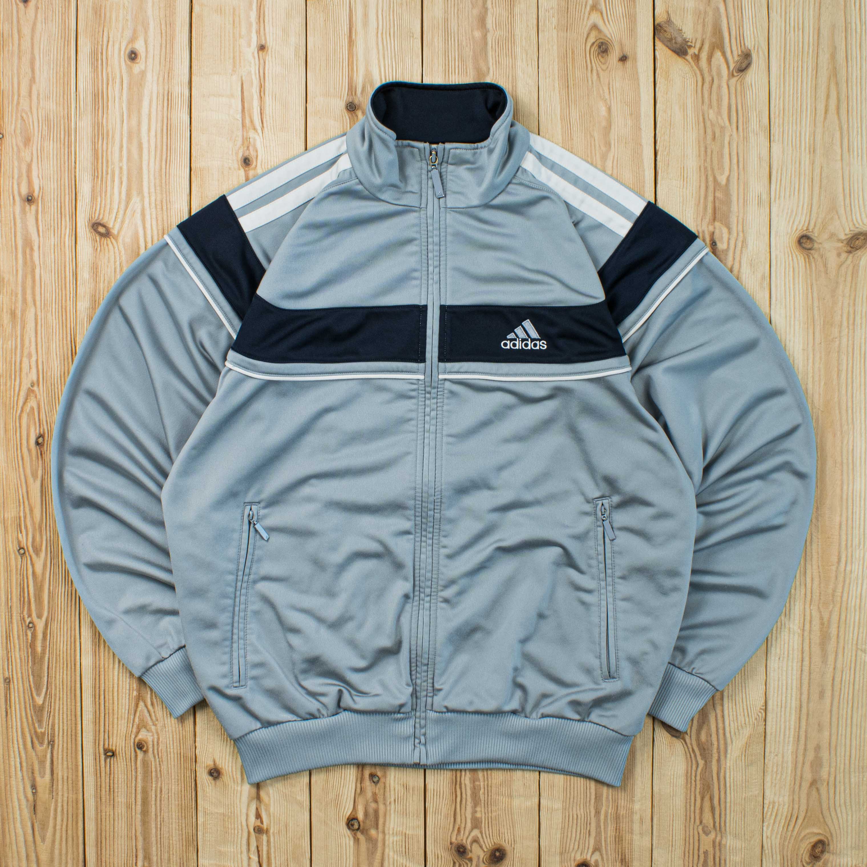 (S) Vintage Adidas Essential Embroidered Full-Zip Sweatshirt