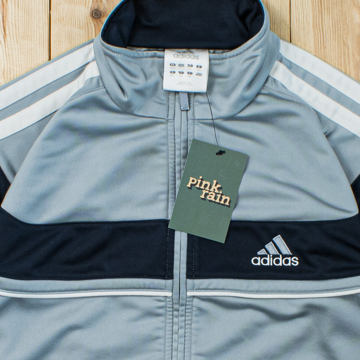(S) Vintage Adidas Essential Embroidered Full-Zip Sweatshirt