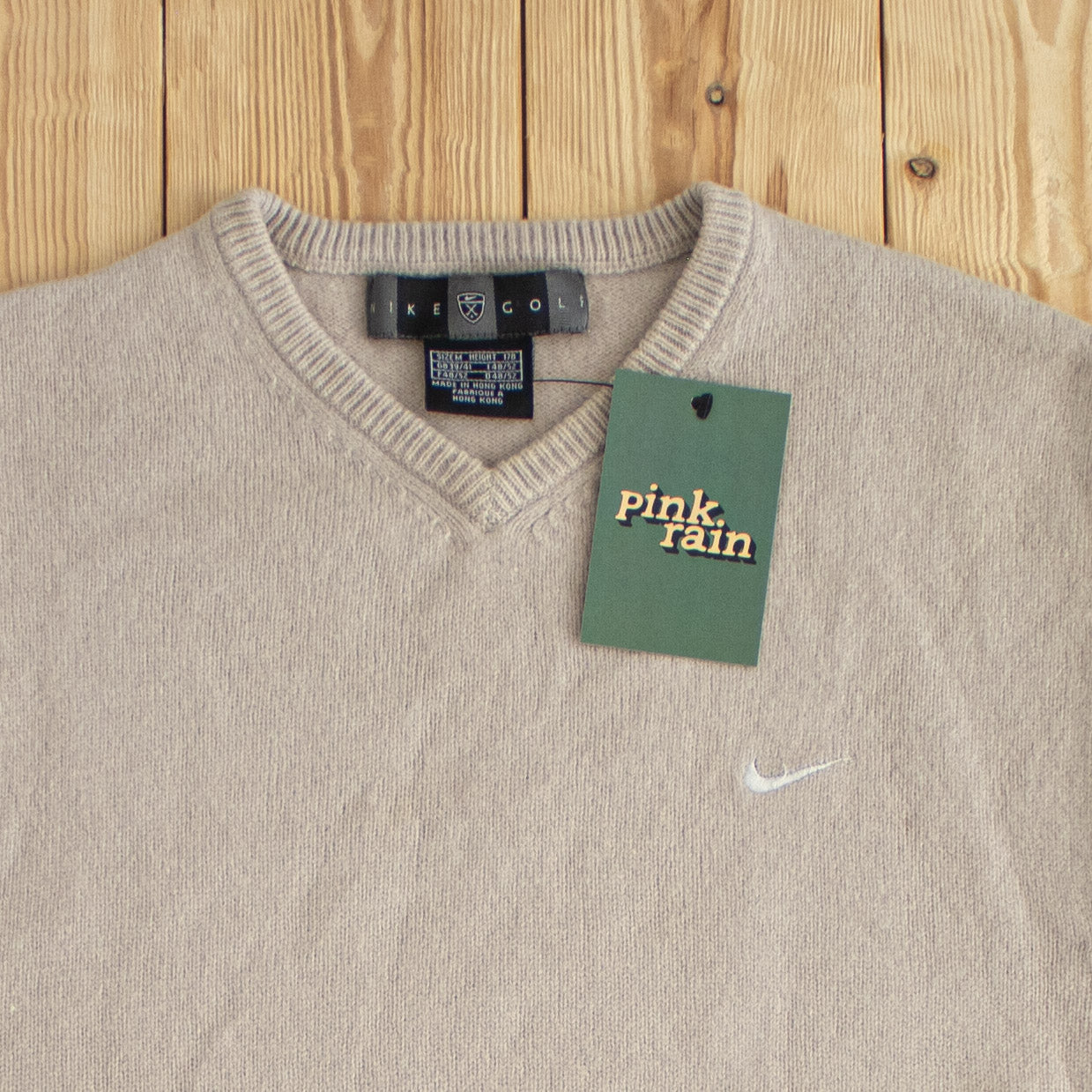 (M) Nike Golf Vintage Embroidered Vest Beige