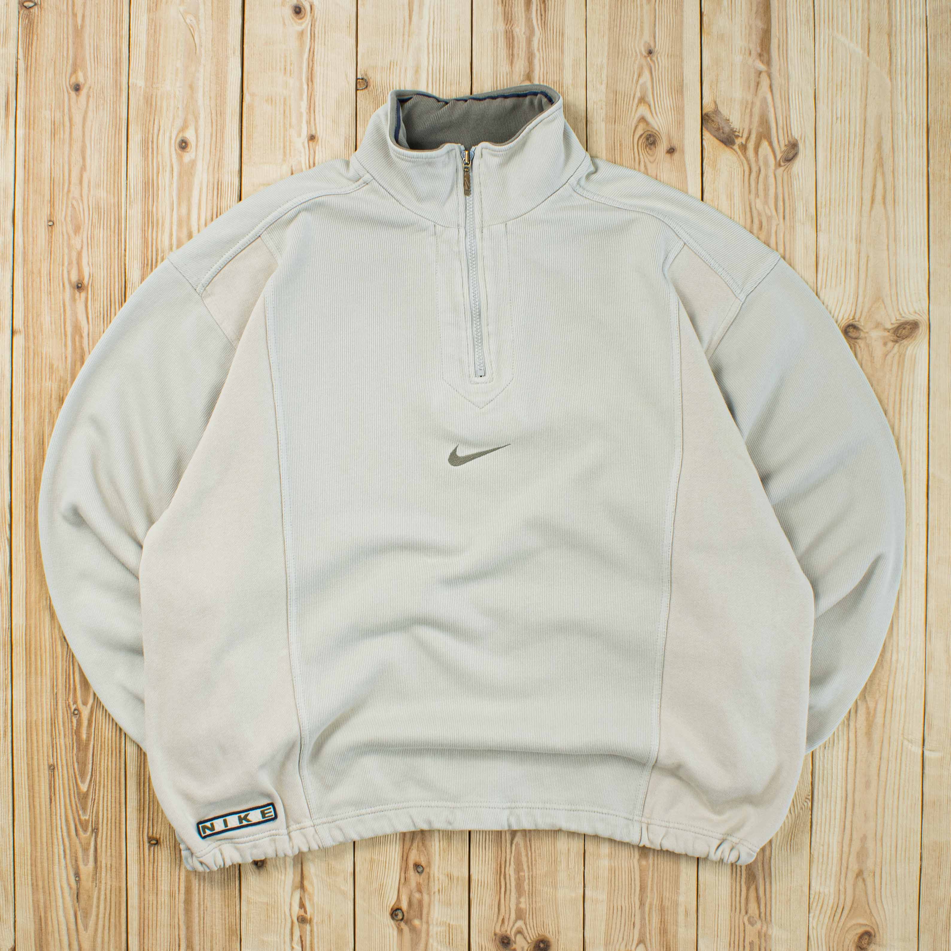 (L) Vintage Nike Center Swoosh Embroidered Quarter-Zip