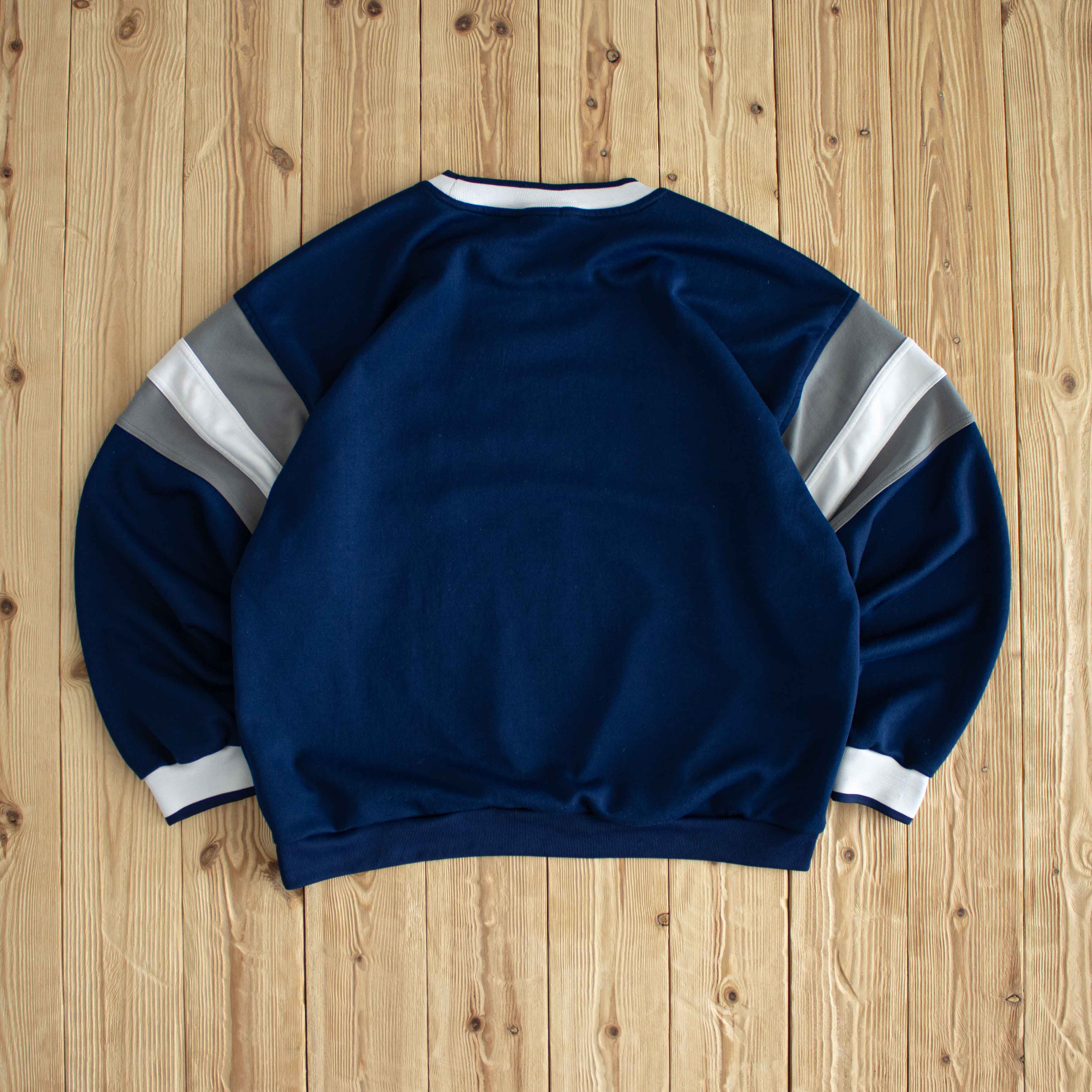 (M/L) Nike Spell Out Vintage Embroidered Sweatshirt Blue