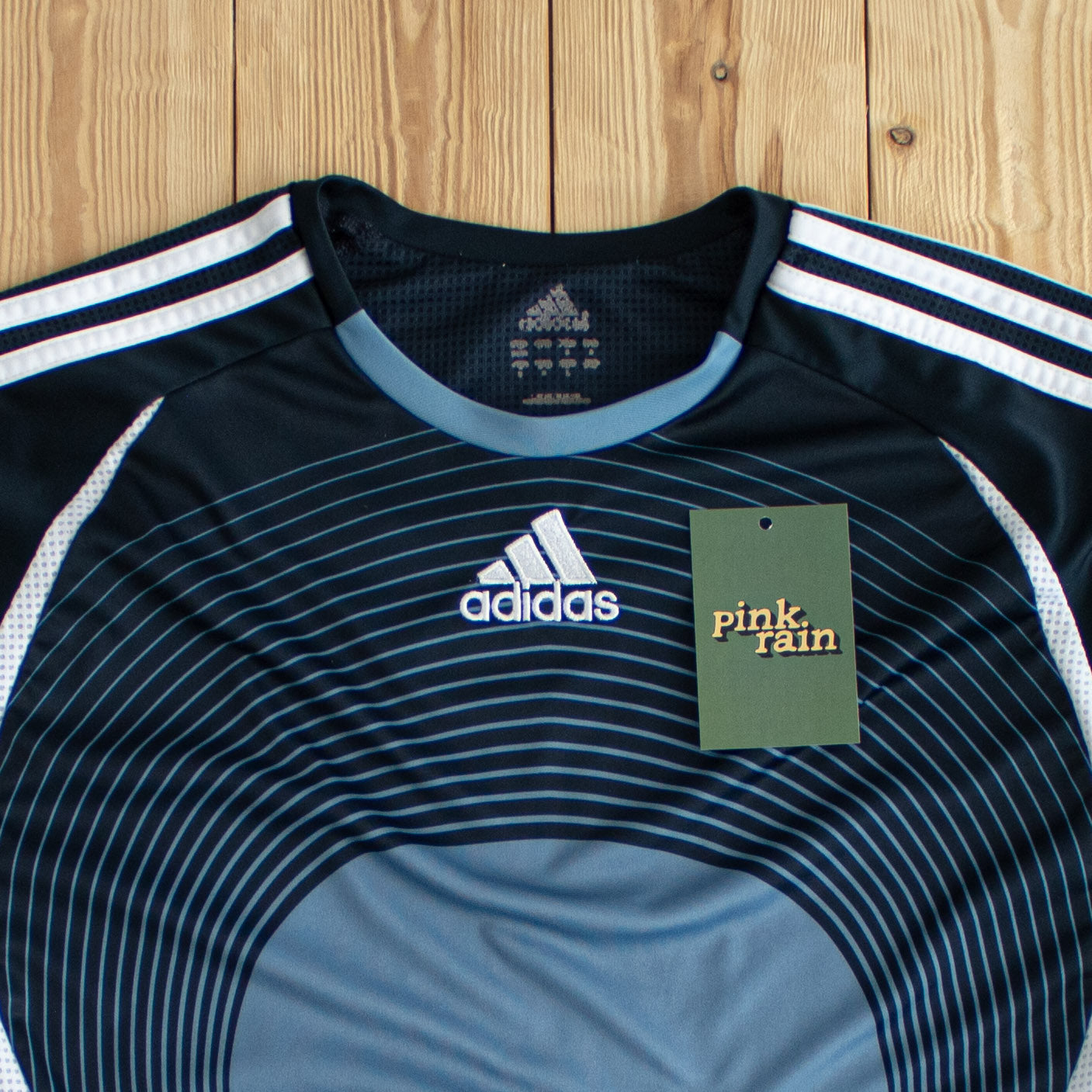 (M) Adidas Climacool Vintage Embroidered Jersey Blue