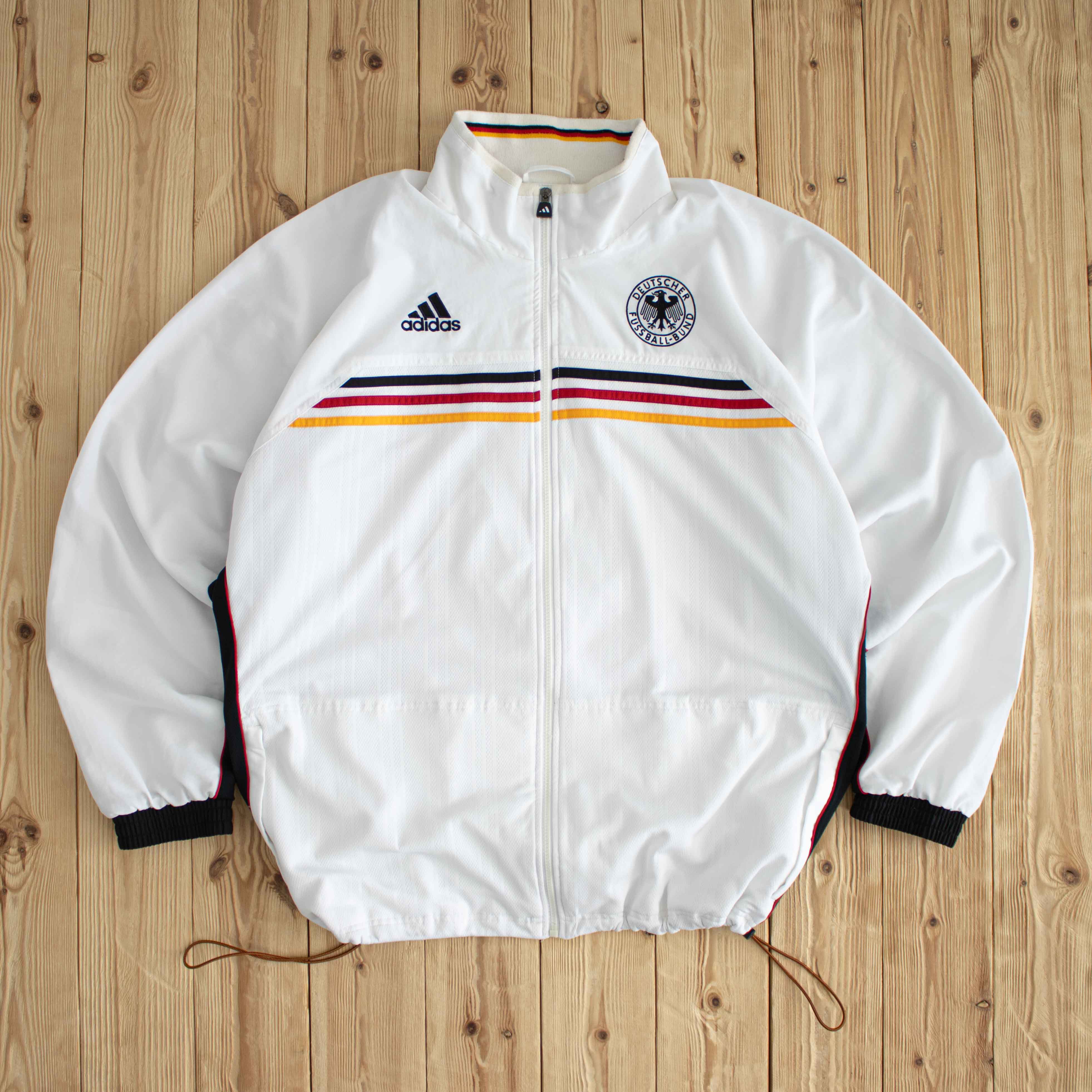 (XL) Adidas Deutscher Fussball-Bund Vintage Embroidered Jacket White