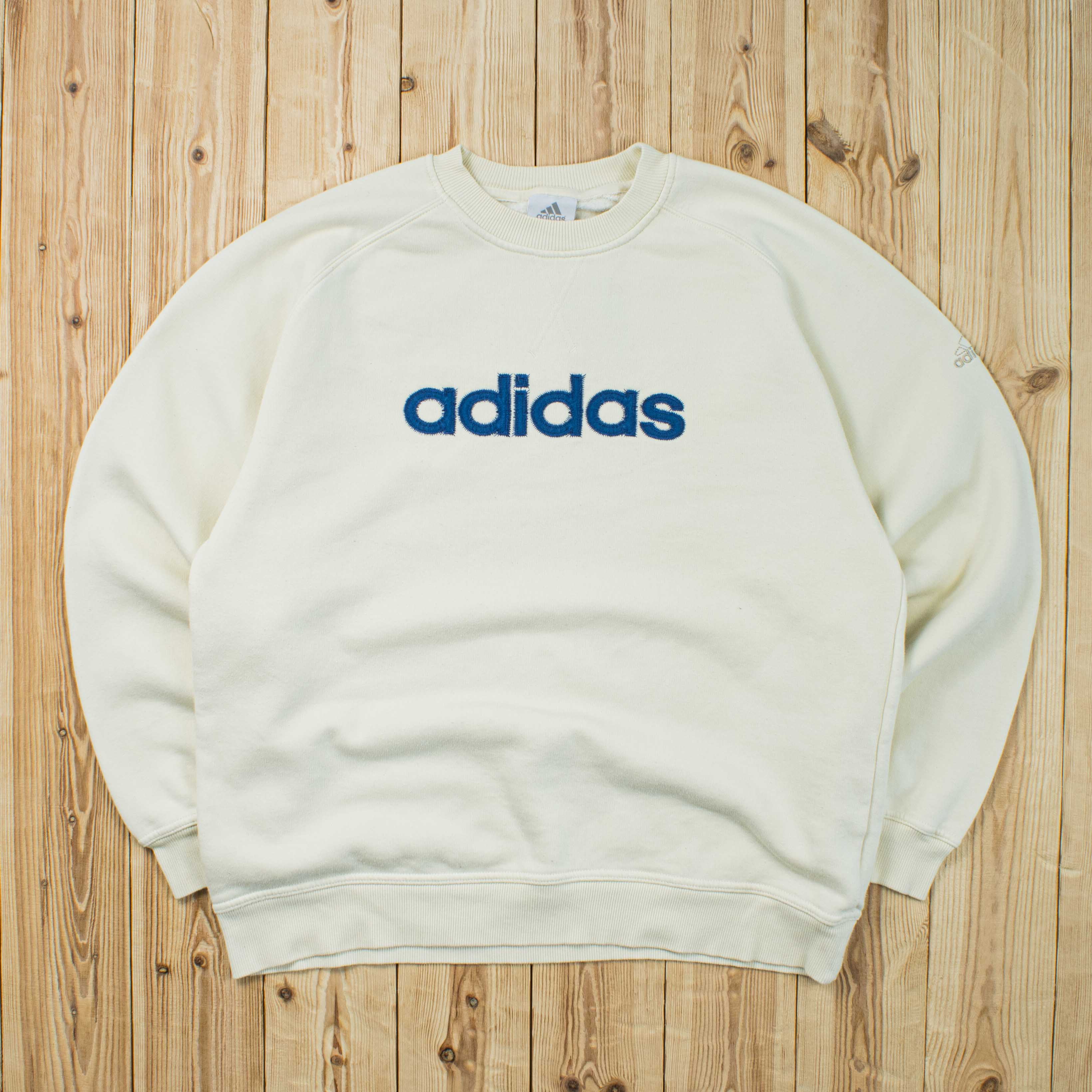 (M) Vintage Adidas Spell Out Embroidered Sweatshirt