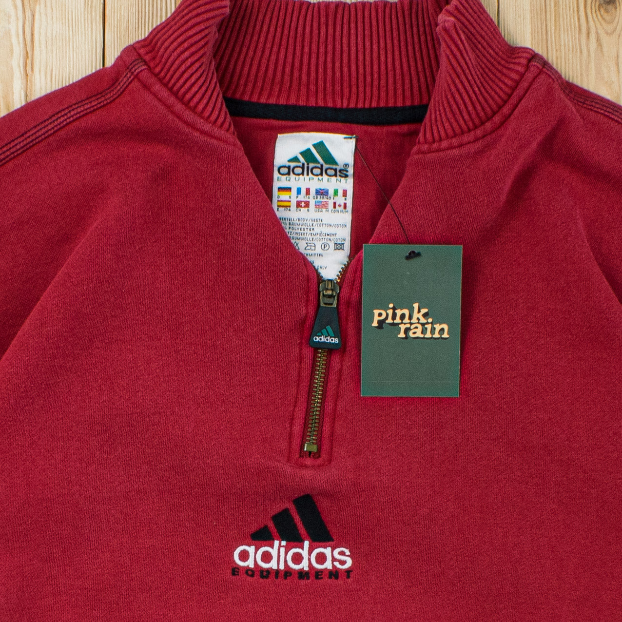 (M) Vintage Adidas Equipment Embroidered Quarter-Zip Sweatshirt