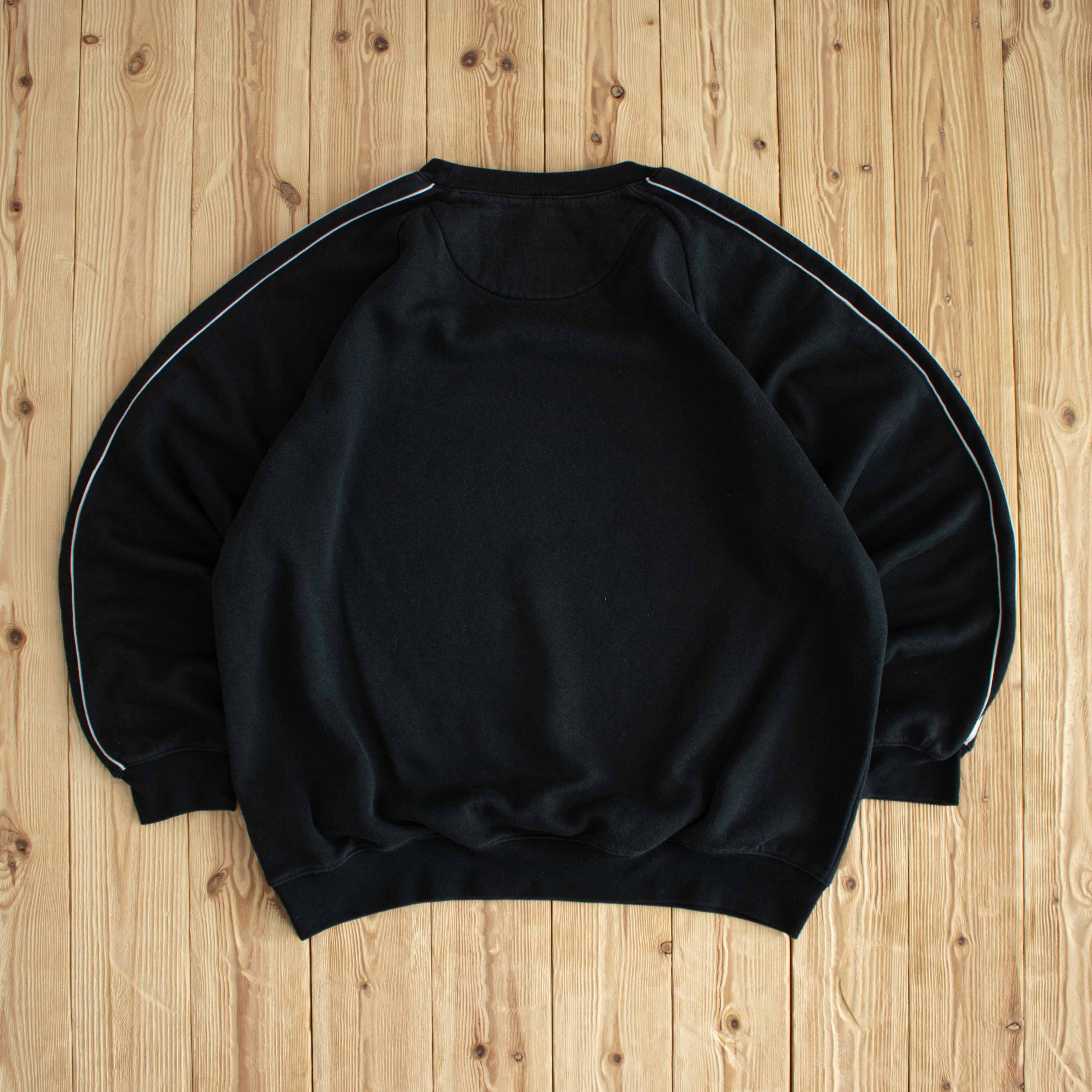 (XL) Nike Swoosh Vintage Embroidered Sweatshirt Black