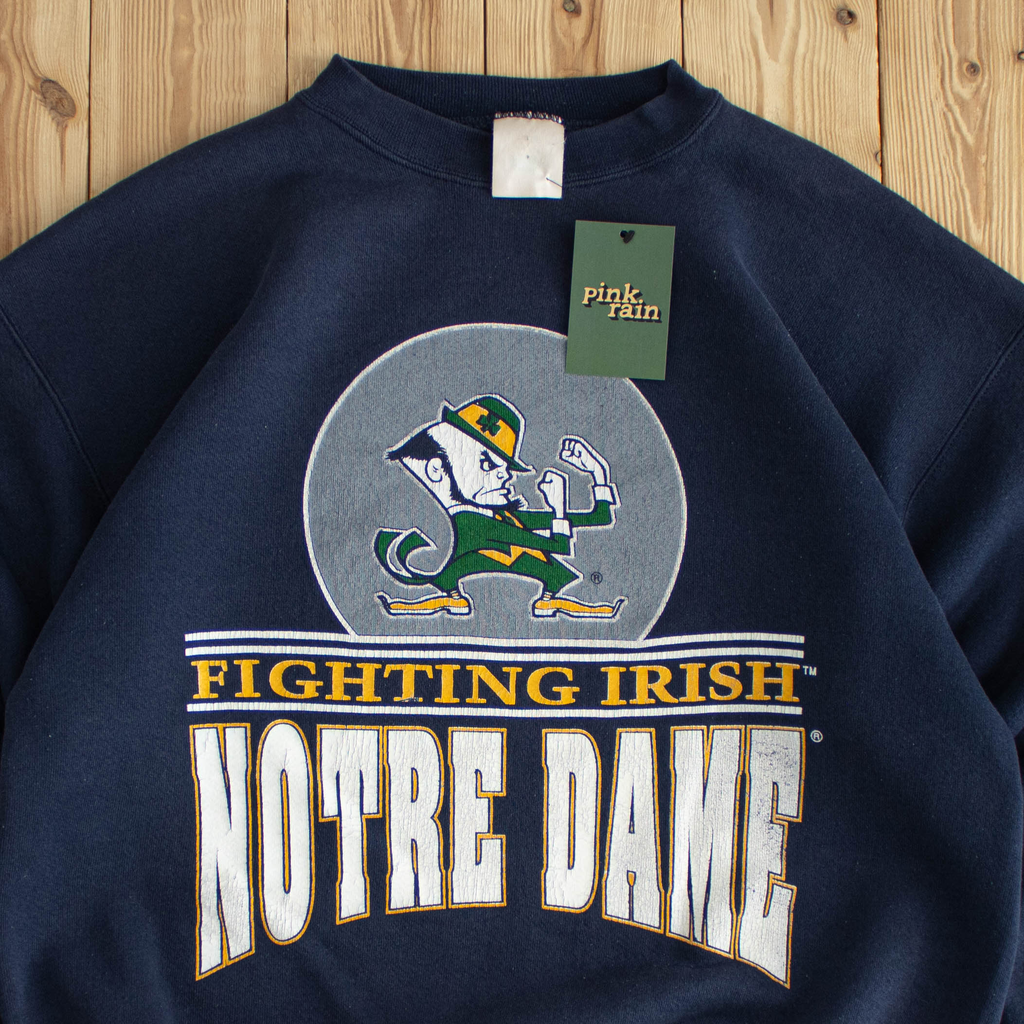 (L) Notre Dame Fighting Irish Vintage Sweatshirt Blue