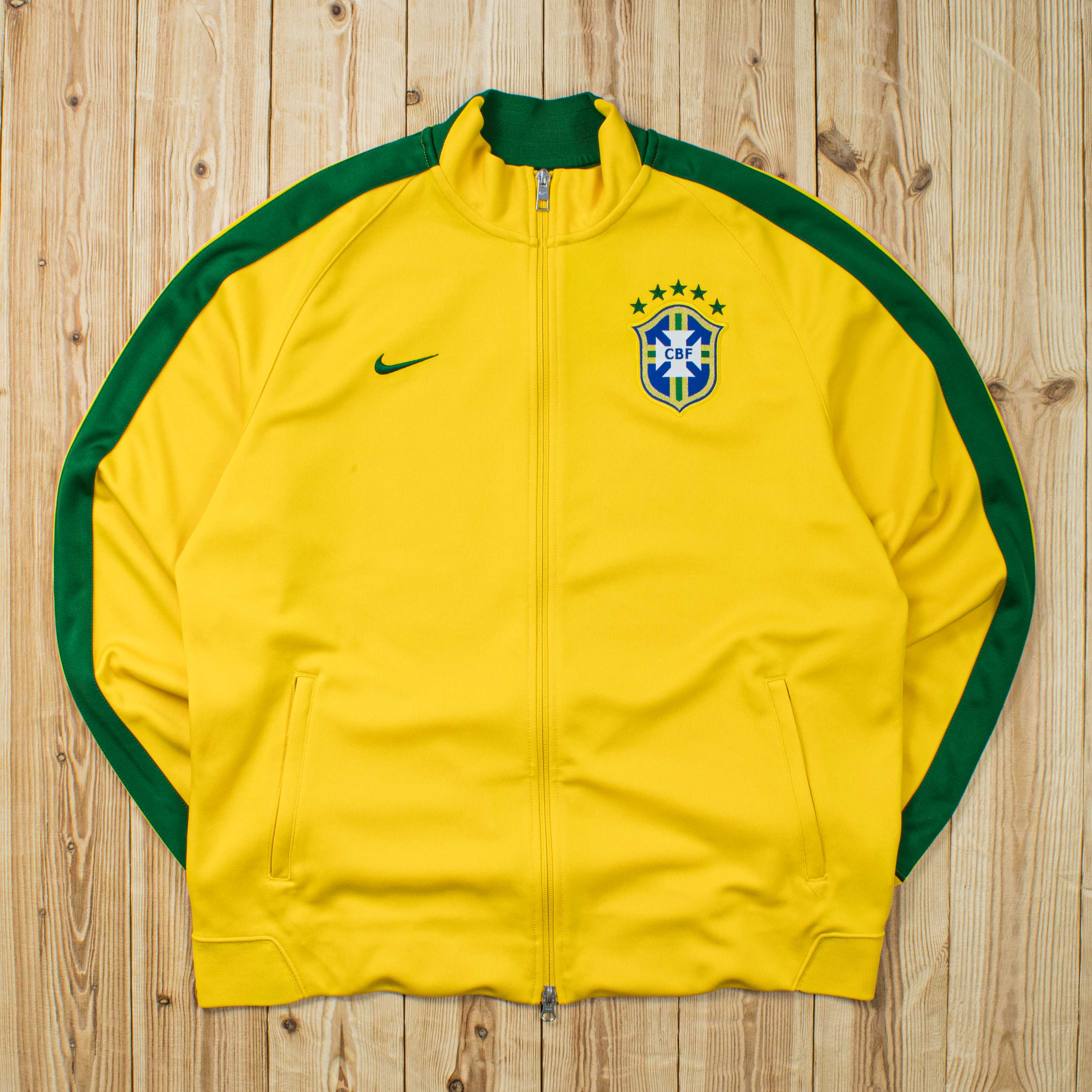 (L) Nike Brasil Embroidered Full-Zip Sweatshirt