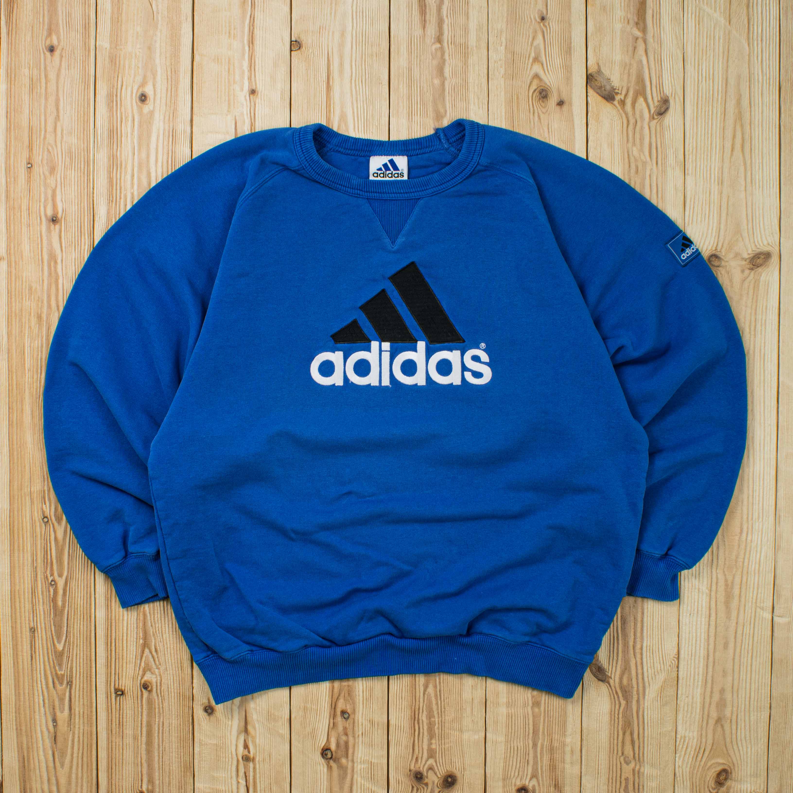 (M) Vintage Adidas Spell Out Embroidered Sweatshirt
