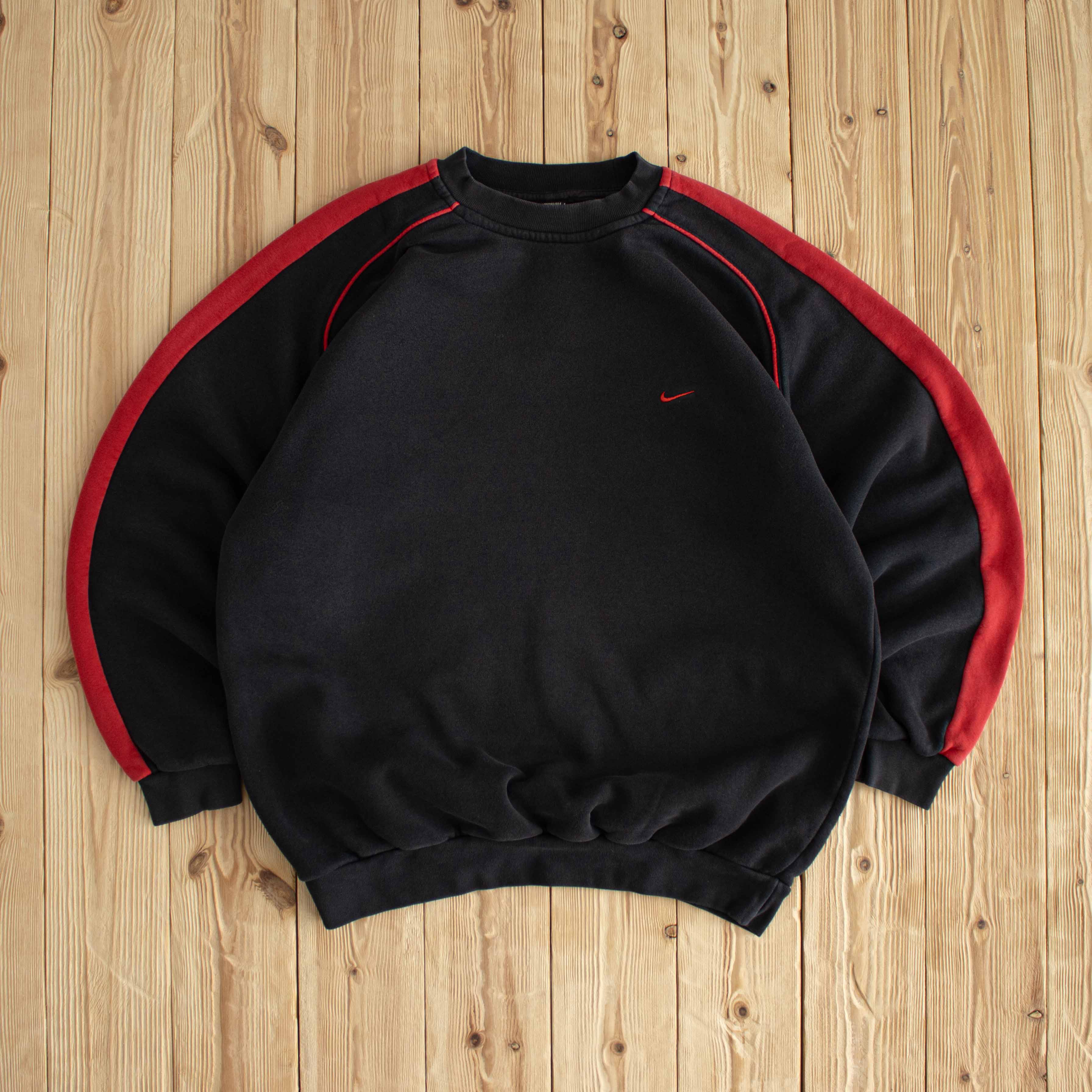 (M/L) Nike Vintage Essential Embroidered Sweatshirt Black