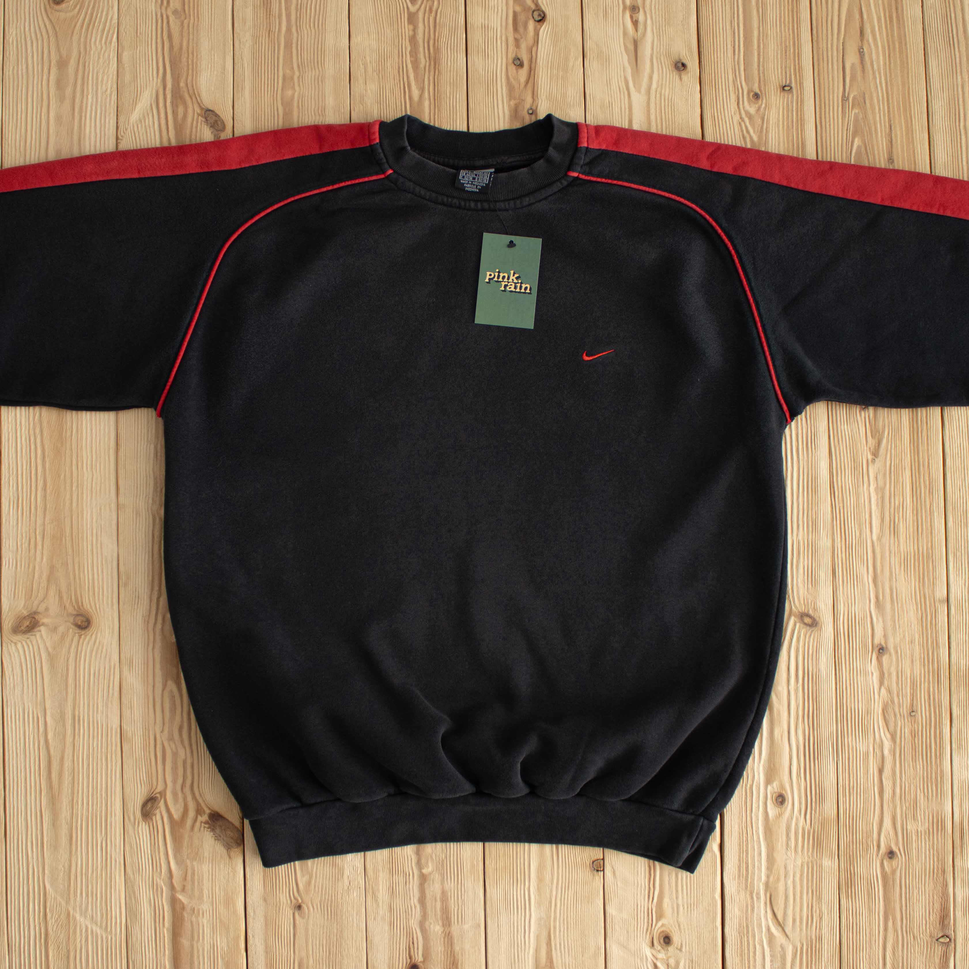 (M/L) Nike Vintage Essential Embroidered Sweatshirt Black