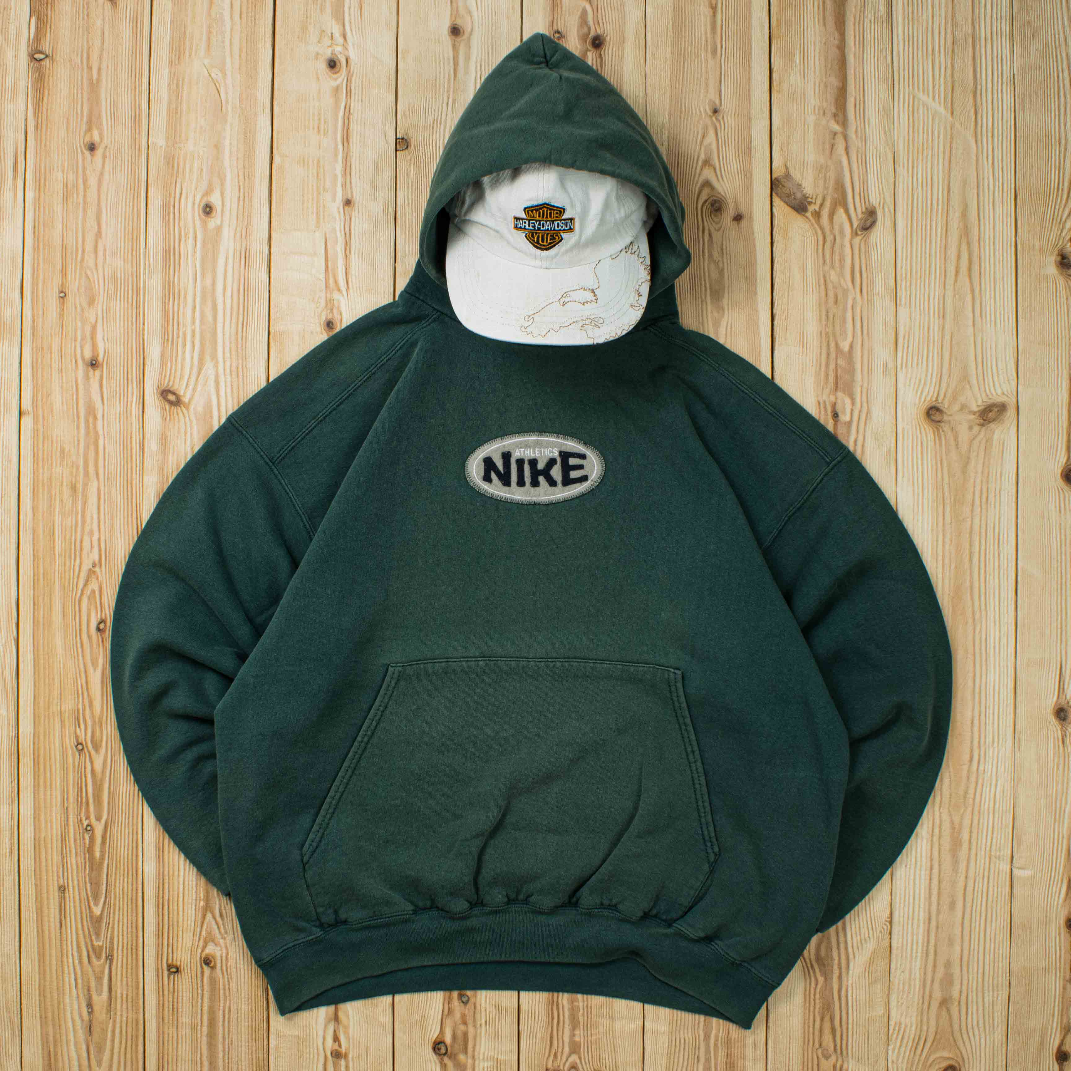 (S/M) Vintage Nike Athletics Embroidered Hoodie