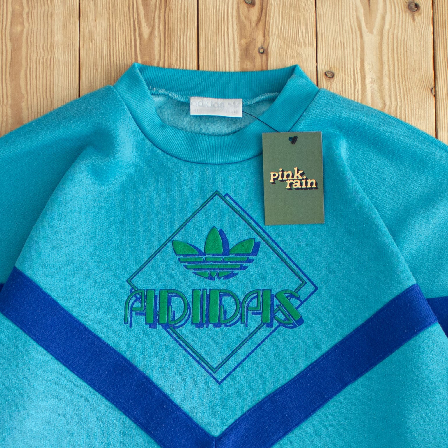 (L) Adidas Vintage Sweatshirt Blue
