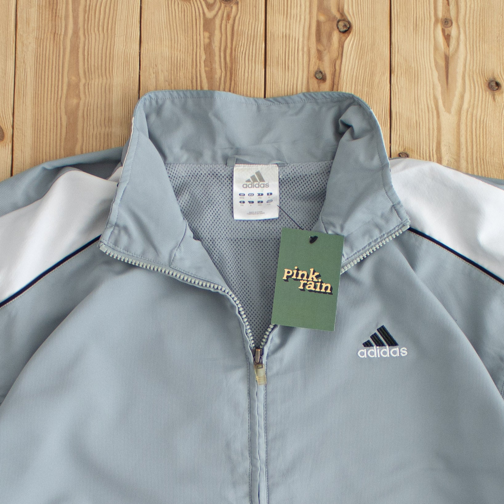 (XL) Adidas Vintage Embroidered Jacket Gray
