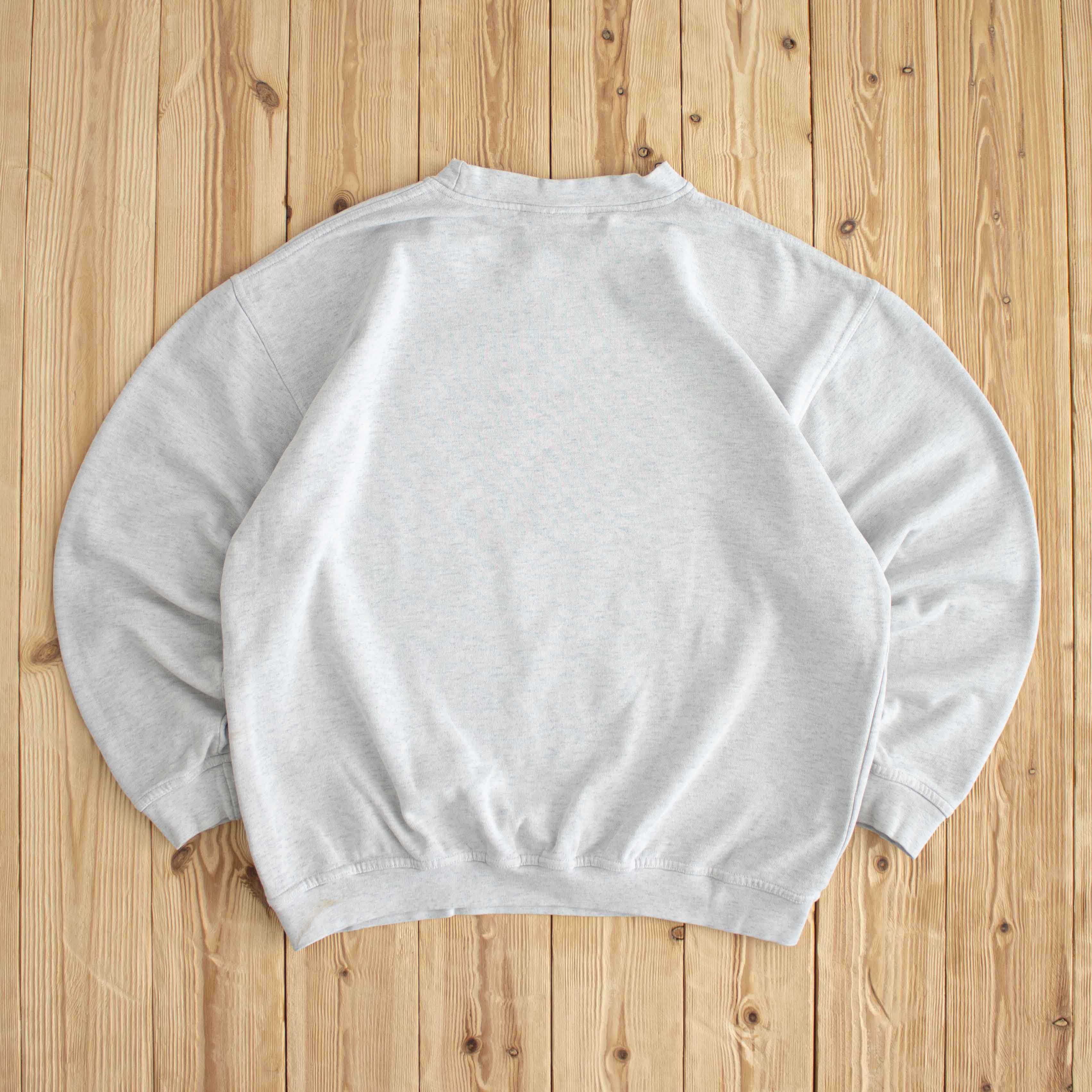(M) Adidas Logo Vintage Embroidered Sweatshirt White