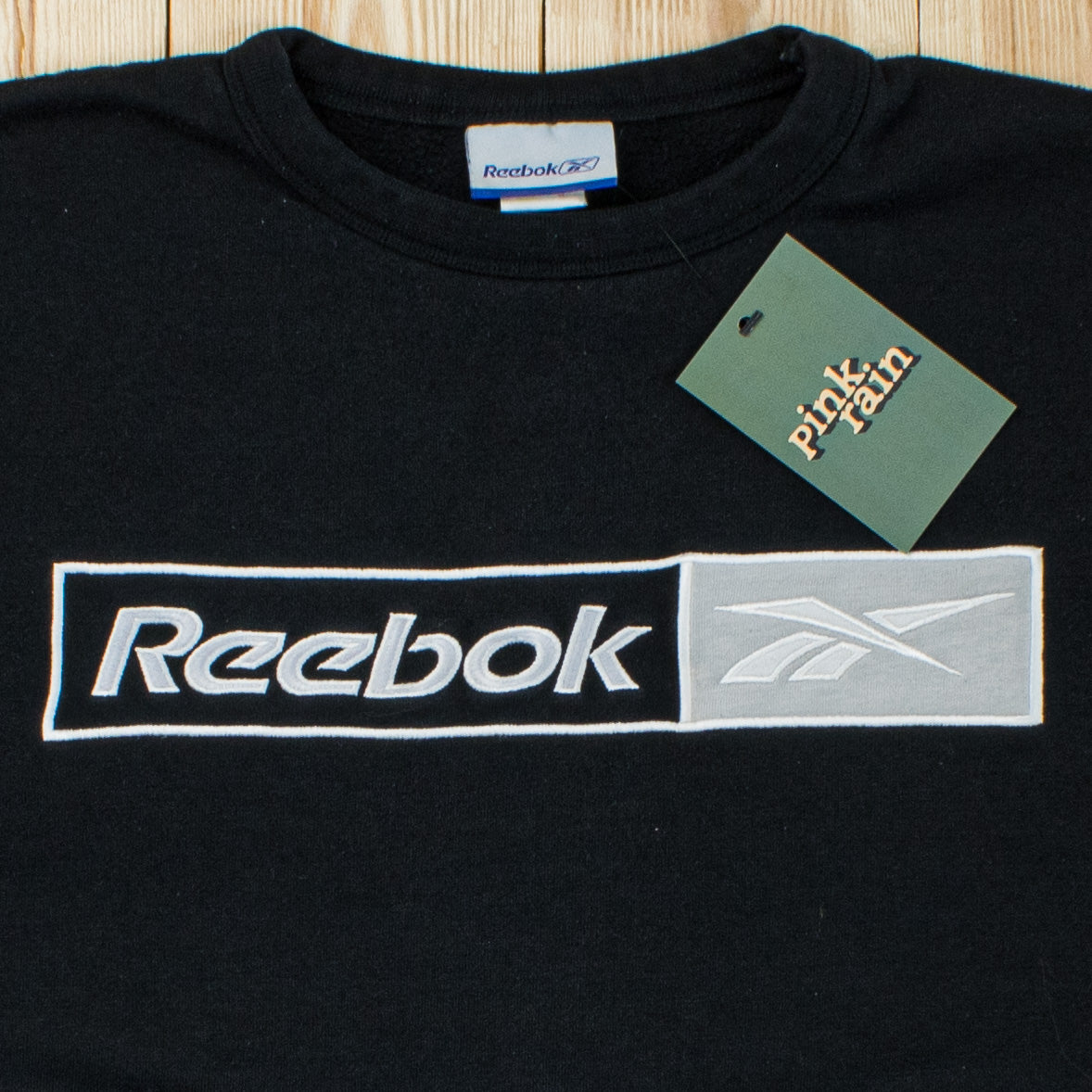 (L) Vintage Reebok Spell Out Embroidered Sweatshirt
