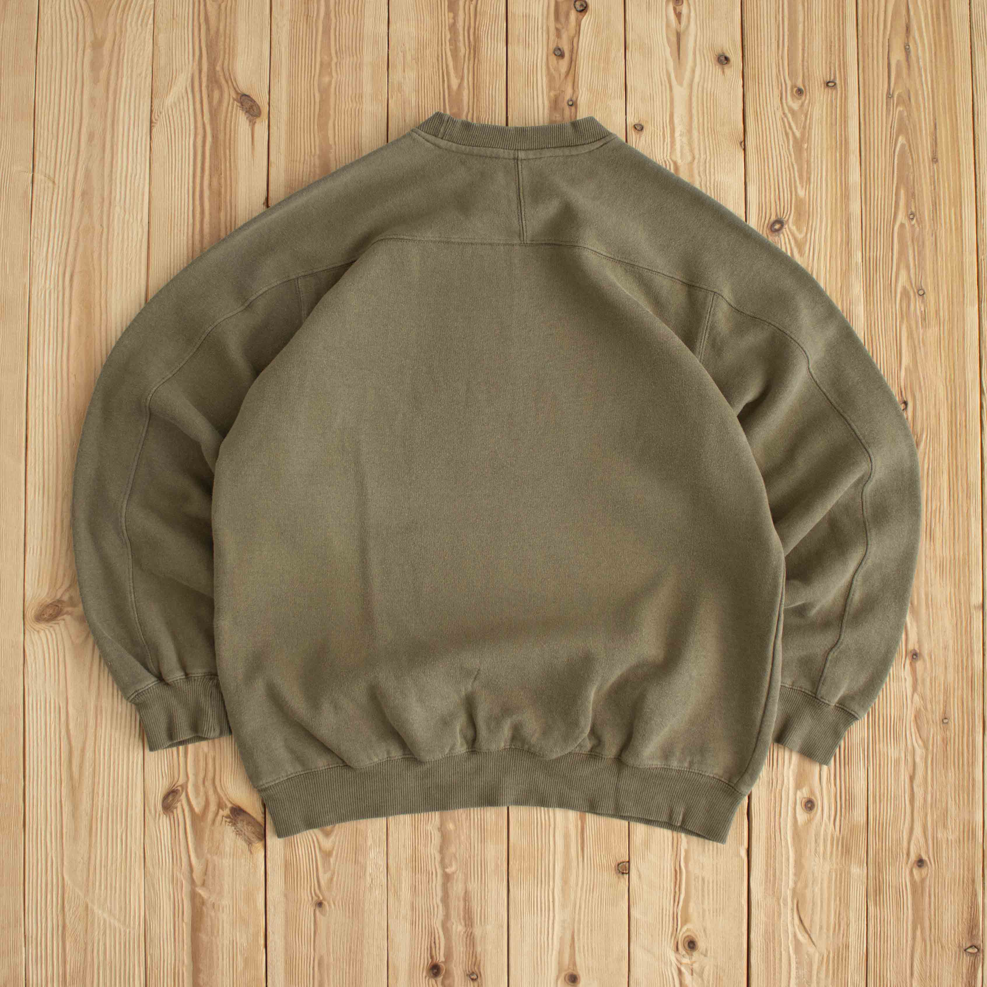 (S) Adidas Vintage Embroidered Sweatshirt Khaki