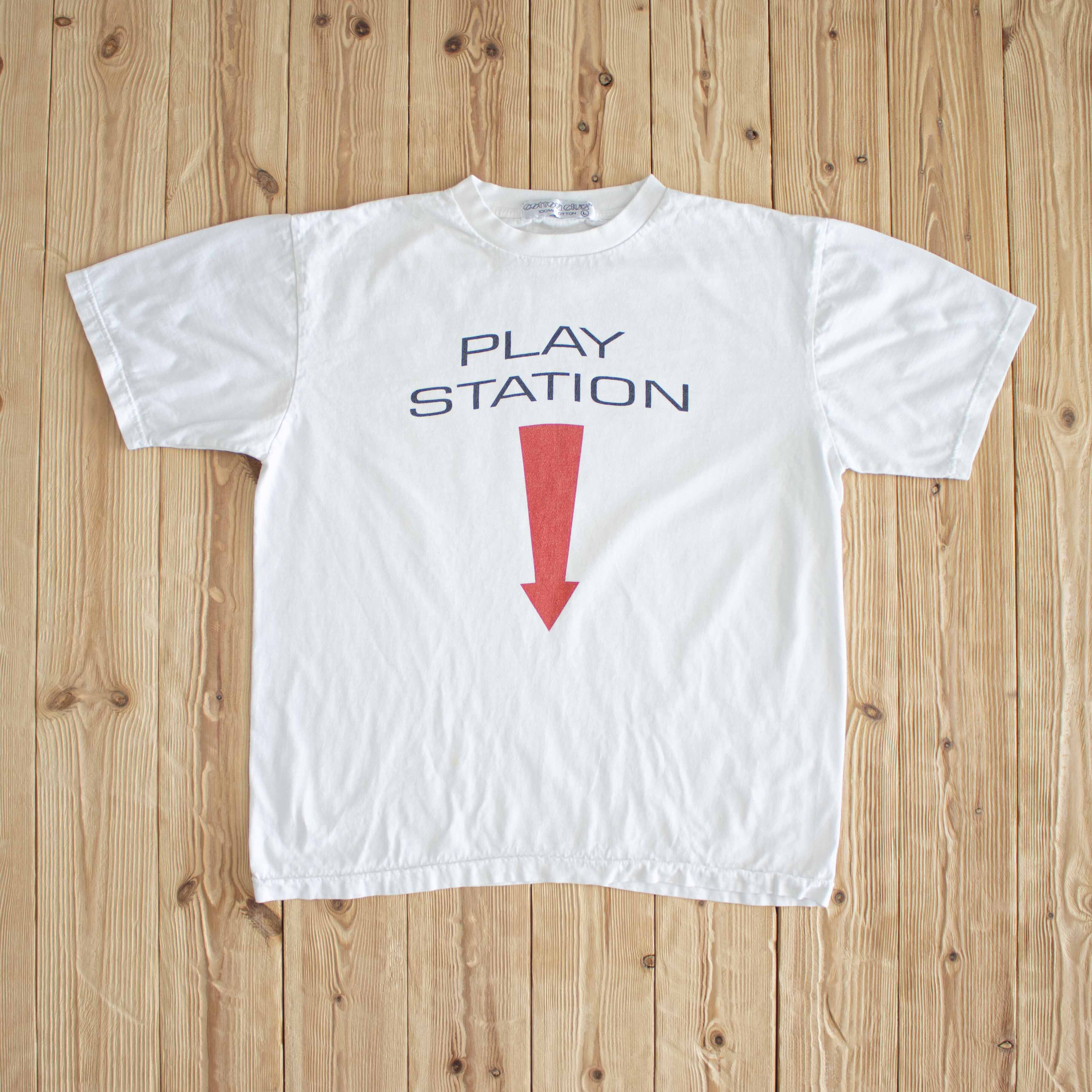 (M/L) Cotton Club Play Station Vintage T-Shirt White