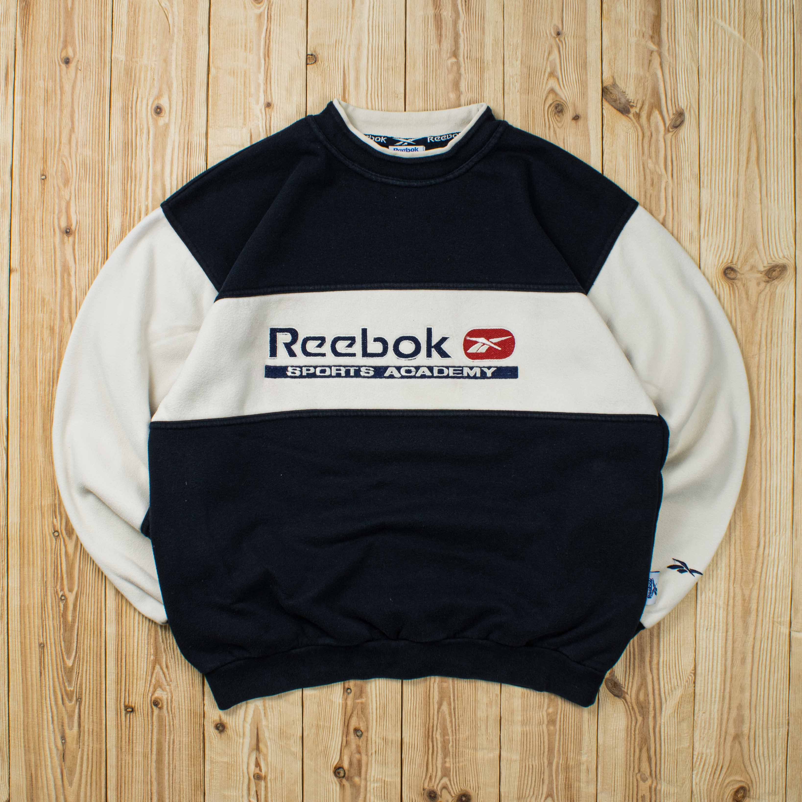 (L) Vintage Reebok Sports Academy Embroidered Sweatshirt