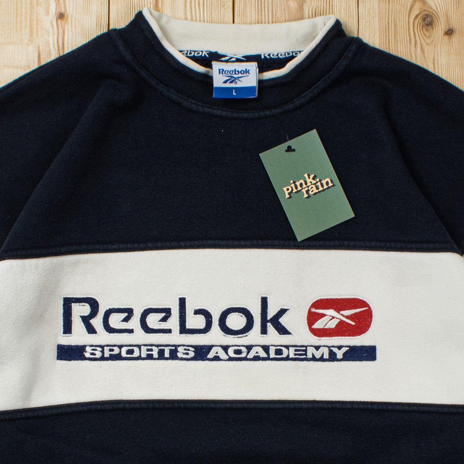 (L) Vintage Reebok Sports Academy Embroidered Sweatshirt