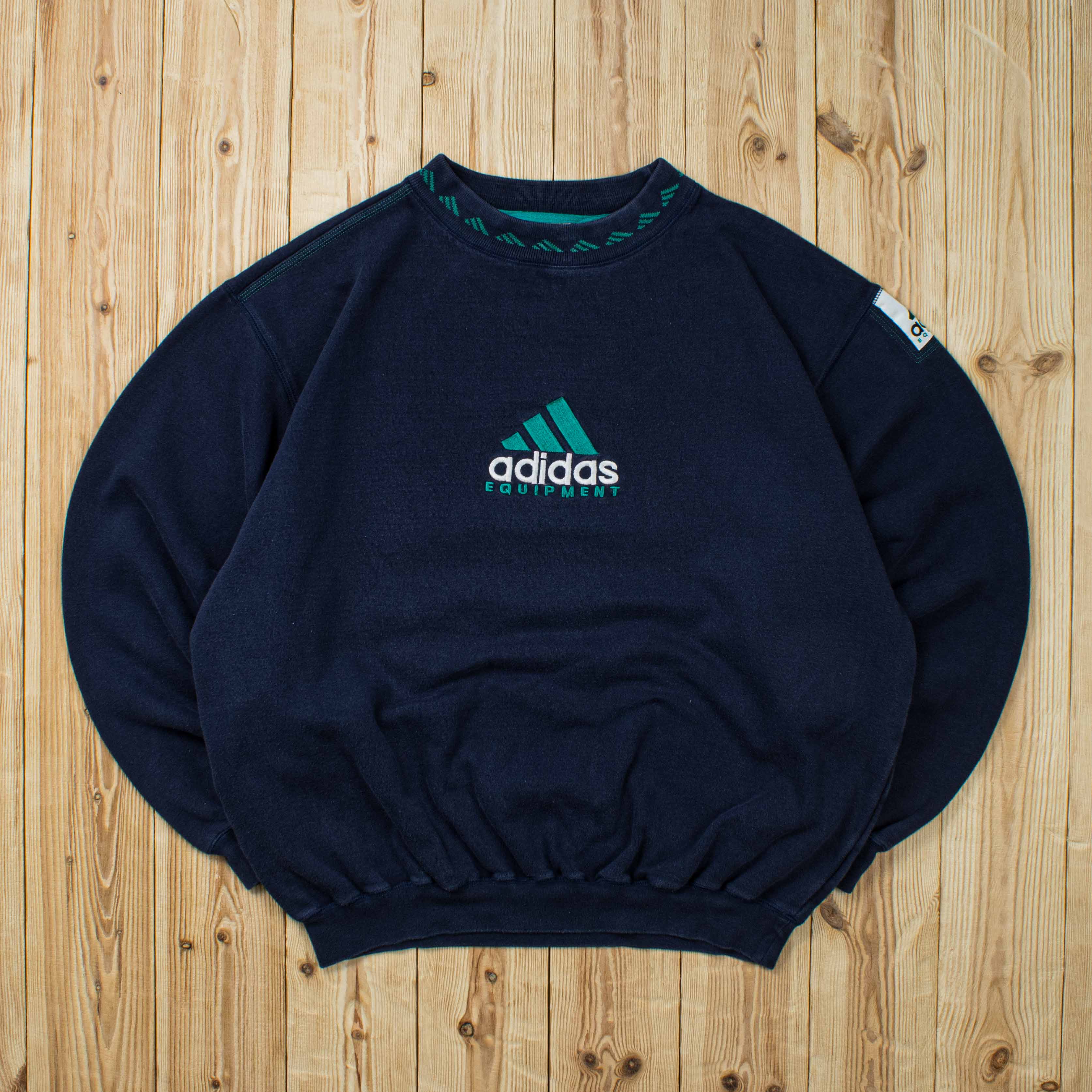 (L) Vintage Adidas Equipment Embroidered Sweatshirt