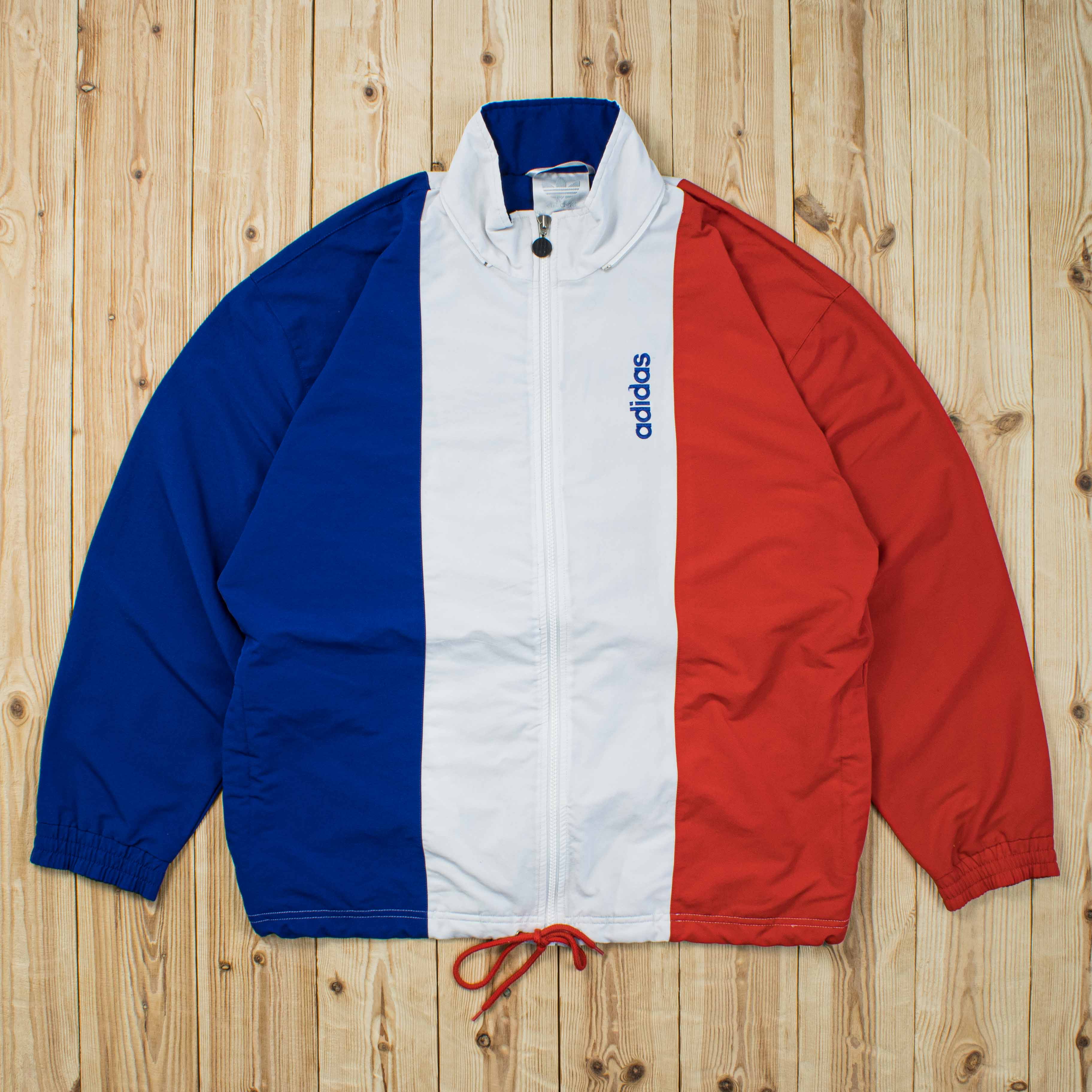 (L) Vintage Adidas All Nations Embroidered Jacket